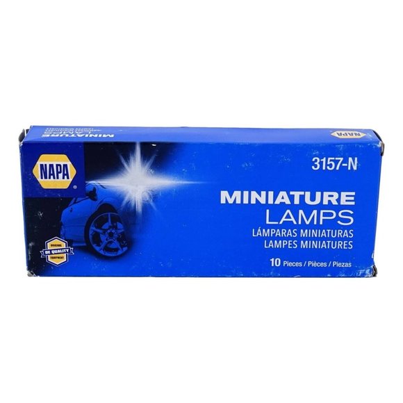 Napa Automobile Miniature Replacement Lamps 3157-N Clear Quantity 10 12V New - Picture 1 of 4